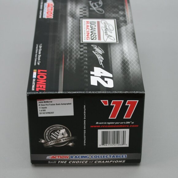 Jamie McMurray #1 Autographed 422/600 Impala 2011 Nascar Bass Pro/Tracker Boats - Picture 11 of 12